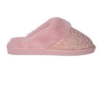 ABSOLUTE FOOTWEAR Women's Easy Slip On Open Back Sparkle Leopard Metallic Mule Slipper in Pink | Size: 6 ABSOLUTE FOOTWEAR Pink 6