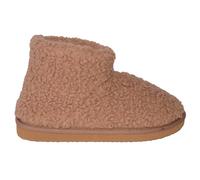 ABSOLUTE FOOTWEAR Women's Easy Slip On Teddy Fleece Bootie Slipper with Faux Fur Inner in Tan | Size: 5 ABSOLUTE FOOTWEAR Tan 5