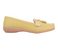 ABSOLUTE FOOTWEAR Women's Slip On Casual Leather Loafer / Deck / Boat Shoes / Sandals in Lime | Size: 6 ABSOLUTE FOOTWEAR Lime 6