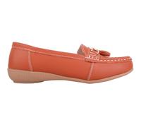 ABSOLUTE FOOTWEAR Women's Slip On Casual Leather Loafer / Deck / Boat Shoes / Sandals in Orange | Size: 4 ABSOLUTE FOOTWEAR Orange 4
