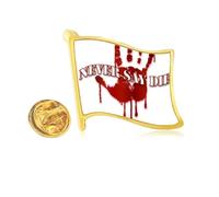 Absolute Handprint Abandon Death Golden Metal Flag Lapel Pin Badge