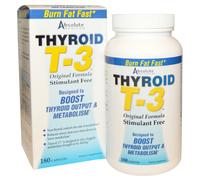 Absolute Nutrition, Thyroid T-3, Original Formula, 180 Capsules