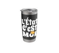 Absolute Power L'Etat C'est Moi French Quote Stainless Steel Insulated Tumbler