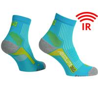 Absolute360 Performance Run Crew Socks {A360-CRWSCK} - Turquoise/Grey - Small