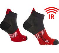 Absolute360 Performance Run Mini-Crew Socks {A360-MCSCK} - Black/Red - Small