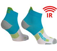 Absolute360 Performance Run Mini-Crew Socks {A360-MCSCK} - Turquoise/White - Small