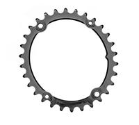 AbsoluteBLACK Gravel Sub-Compact Oval 110/4BCD Chainring - Black / 30 / 4 Arm, 110mm / 12 Speed / Inner
