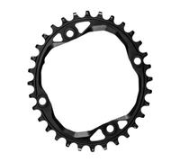 AbsoluteBLACK Oval 104BCD Chainring - Black / 34 / 4 Arm, 110mm / 12 Speed