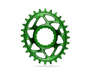 AbsoluteBLACK, OVAL RaceFace Cinch D-Mnt chainring, GREEN, 28T - RRP was £69.99