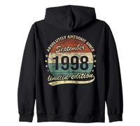 Absolutely Awesome Since September 1998 Man Woman Birthday Zip Hoodie