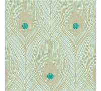 Absolutely Chic Peacock Feather Wallpaper Duck Egg AS Creation AS369713