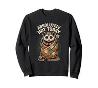 Absolutely Not Today Cute Cozy Raccoon Mood Sweatshirt
