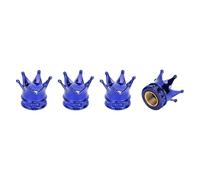 ABSOPRO Blue Round Tire Valve Stem Cap, 12.8MM, 4 Pcs, Compatible with Car, Motorcycle, Truck, Bicycle