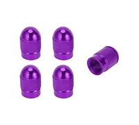 ABSOPRO Purple Aluminium 10mm Tire Cap for Car, Motorcycle, Truck, RV - 5 Pcs