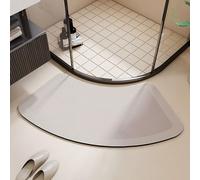 Absorbent Bath Mat - Diatomite Stone - Quick Dry, Curved Shower Mat for Corner Shower, Diatomaceous Earth Bathmat Rugs Non Slip Shower Mats for Inside Shower, Easy to Clean(A,45x70cm)