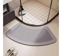 Absorbent Bath Mat - Diatomite Stone - Quick Dry, Curved Shower Mat for Corner Shower, Diatomaceous Earth Bathmat Rugs Non Slip Shower Mats for Inside Shower, Easy to Clean(E,45x70cm)