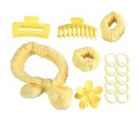 Absorbent Bowknot Headband With Wristbands Ornament For Women's Skincare Elastic Hair Accessories For Washing And Makeup Yoga Sweatband