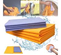 Absorbent Cleaning Cloth Multi-Purpose Non-Woven Cleaning Towels, Ultra-Absorbent Miracle Cleaning Shammy, Super Absorbent Reusable Washable Non-Woven Shammy Cloth for Car Drying (8pcs)