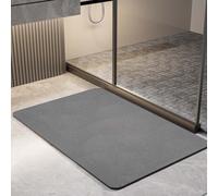 Absorbent Diatomite Bath Mat 60x110cm, Non-Slip Quick-Drying Bathroom Rug for Shower & Tub, Grey Spa Mat, Perfect for Home Spa Experience and Modern Decor