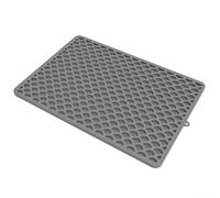 Absorbent Dish Drying Mat Silicone Large Kitchen Draining Board Non-Slip Water Resistant Counter Mat for Sink Area 18.31x12.8 Inch(Gray)