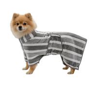 Absorbent Dog Robe, Hooded Pet Bathrobe Towel, 23.6x15.7 Inches Drying Wrap with Quick Dry, Soft Microfiber Material, Aesthetic with Blue Finish, Grooming for Bathtub and Pool