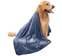 Absorbent Dog Towel, Pet Grooming Towel with Hand Pockets, Super Absorbent Quick Dry Microfiber Dog Towels for Drying Dogs