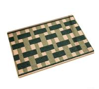 Absorbent Floor Mat with Microfiber Pile and TPR Non Slip Backing Bathroom Rug for Wet Areas Near Bath or Sink (Green)