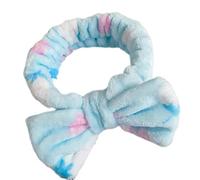 Absorbent Makeup Hairband Bowknot Headband For Women With Soft Plush Lovely Pattern Great For Spas And Pajama Party