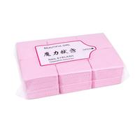Absorbent Nail Wipes Manicure 540pcs Lint Wipe Eyelash Extension Glue Art Gel Polish Removal Square Non-woven Fabric Cleaning Pink