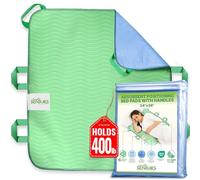Absorbent Positioning Bed Pads for Elderly with 6 Handles 34"x36"- Washable Waterproof Incontinence Draw Sheets - Reusable Bed Mobility Under Pads for Seniors Disabled & Bedridden Patients-Fast-Drying