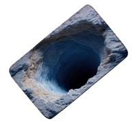 Absorbent Shower Mat - Anti Slip Stylish Runner, 3 D Visual Abyss Rug, Quick-Dry 3 D Visual Abyss Design Floor Mats | Non-Slip and Absorbent Floor Mat for Bathroom for Workplace, Kitchen, Home, Front