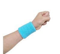 Absorbent Sweat Band Sport Wristband Sweat Band Wrist Support Hand Brace Wraps Guards for Gym Volleyball Basketball Tennis Running Sweatband(SKY BLUE,80X80MM)