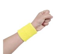 Absorbent Sweat Band Sport Wristband Sweat Band Wrist Support Hand Brace Wraps Guards for Gym Volleyball Basketball Tennis Running Sweatband(Yellow,80X100MM)