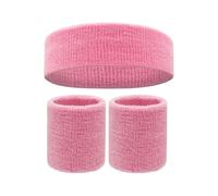 Absorbent Sweat Band Sweat Band Headband Wristbands For Men - Head Wrist Sweatband Set - Ideal For Sports Athletics Event Workout Basketball(Pink)