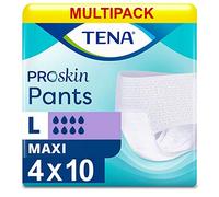 Absorbent Underwear for Incontinence Case Saver 4 x TENA Nappies Maxi - Large (100-135cm / 40-53in) Pack of 10