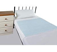 Absorbent Washable Incontinence Bed Sheet/Pad/Mattress Protection Blue (Deluxe 75 x 90 cms,29½"x35½" with Wings)