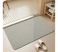 Absorbent Water Bathroom Mats, Extra Soft Bath Mats with Non Slip Rubber Bottom for Indoor & Outdoor, Washable Kitchen Door Rugs Entrance Rugs, Quick Dry (60 * 40cm,Grey)