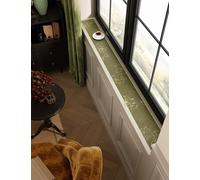 Absorbent Window Sill Mat, Diatomaceous Earth Mats-Dustproof, Waterproof Window Sill Cushion Pad Ledge Protector Cover with Non-Slip Backing from Dog Cat Scratching(D,160x10cm(63.0x3.9in))