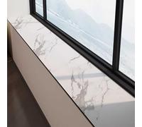 Absorbent Window Sill Mat Marble-Look, Non-Slip Windows Ledge Cover Diatomaceous Earth Cushion, Washable & Dustproof Windowsill Decor Capping(10x150cm)