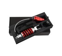 Absorber 265mm 325mm 10.5mm Spring Double Damping Universal Motorcycle Rear Shock Absorber Adjustable Length For R15(265mm Red)