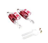 Absorber Suspension Universal Motorcycle 280MM Pair Rear Air Shock Absorbers Suspension ATV Quad Scooter Kart Dirt Sport Bikes Motorcycle Damping Device(Red)