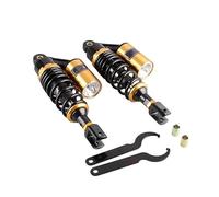 Absorber Suspension Universal Motorcycle 280MM Pair Rear Air Shock Absorbers Suspension ATV Quad Scooter Kart Dirt Sport Bikes Motorcycle Damping Device(Black Gold)