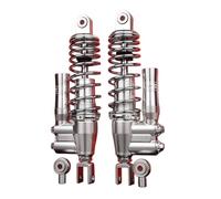 Absorber Universal 305mm-335mm Motorcycle Rear Double Adjust Damping Shock Absorber(335mm Silver)