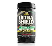 Absorbine UltraShield Fly Mask for Horses - Without Ears and Removable Nose - Horse