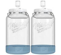 Absovetu 2 Pack Large Fermentation Jars with Lids and Airlocks 5.5 Litre - Fermenting Jar Sourdough Starter Jar Mason Jars Kimchi Container for Kombucha Kefir Pickling