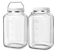 Absovetu Large Glass Storage Jars with Lids Airtight 5.7 Litre, 2 Pack