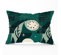 Abstact Green Cream Moon and Stars Cushions Warren Reed - Designer Green 60cm x 60cm