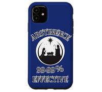 Abstinence 99.99% Effective Baby Jesus Manger Unhinged Humor Case for iPhone 11