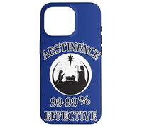 Abstinence 99.99% Effective Baby Jesus Manger Unhinged Humor Case for iPhone 16 Pro