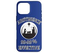 Abstinence 99.99% Effective Baby Jesus Manger Unhinged Humor Case for iPhone 16 Pro Max